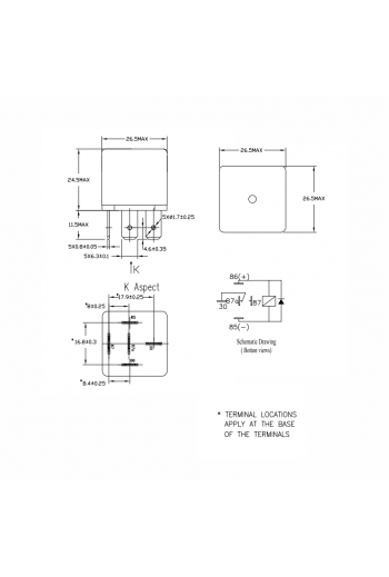 0-1432795-1 Relevador 24V 120A 5 Pines