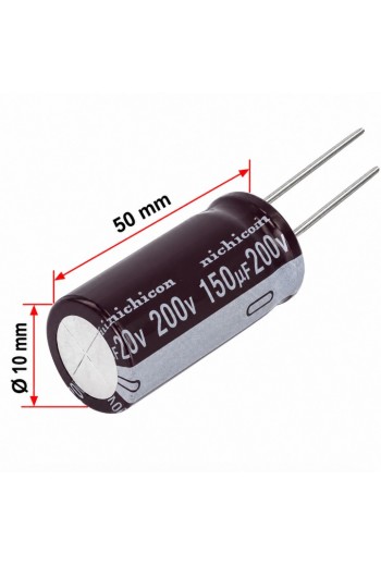 CE-150-200V Capacitor Electrolítico 150uF 200V 105C