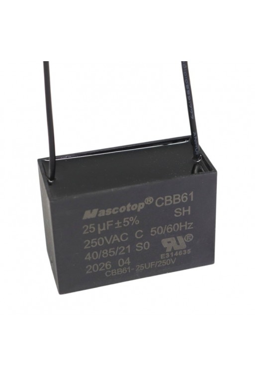 SV-25 Capacitor de Marcha Arranque CBB61 25uF 250VAC para Motor y Ventilador