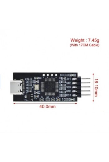 XS-631 Programador y Depurador ST-Link V2 Compatible con STM8 y STM32 USB con Cables Dupont DAPLink